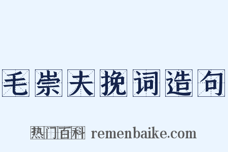 毛崇夫挽词造句是什么意思的图片